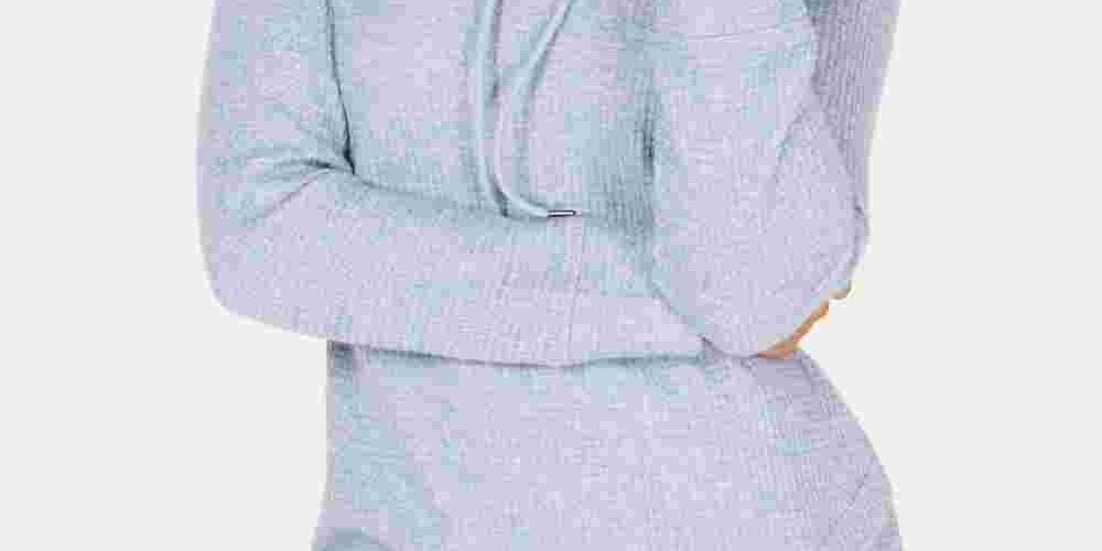 Ideology Moletom fitness feminino com gola alta, azul, tamanho X-S