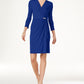 Vestido envelope falso feminino Charter Club Petite, azul, tamanho Petite X-Large