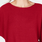 Suéter feminino de malha canelada com manga dolman da INC International Concepts, vermelho escuro, tamanho médio