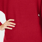 Suéter feminino de malha canelada com manga dolman da INC International Concepts, vermelho escuro, tamanho médio