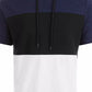 ID Ideology Moletom com capuz masculino de manga curta com blocos de cores, azul, tamanho 3 extra grande