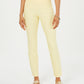 Calças femininas Charter Club Cambridge Skinny Pull-On com controle de barriga, comprimentos regulares e curtos, amarelas, tamanho 6