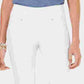 Calça jeans estilo boyfriend feminina, branca, tamanho grande