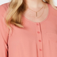 Top curto estilo feminino estilo &amp; co, laranja, tamanho pequeno