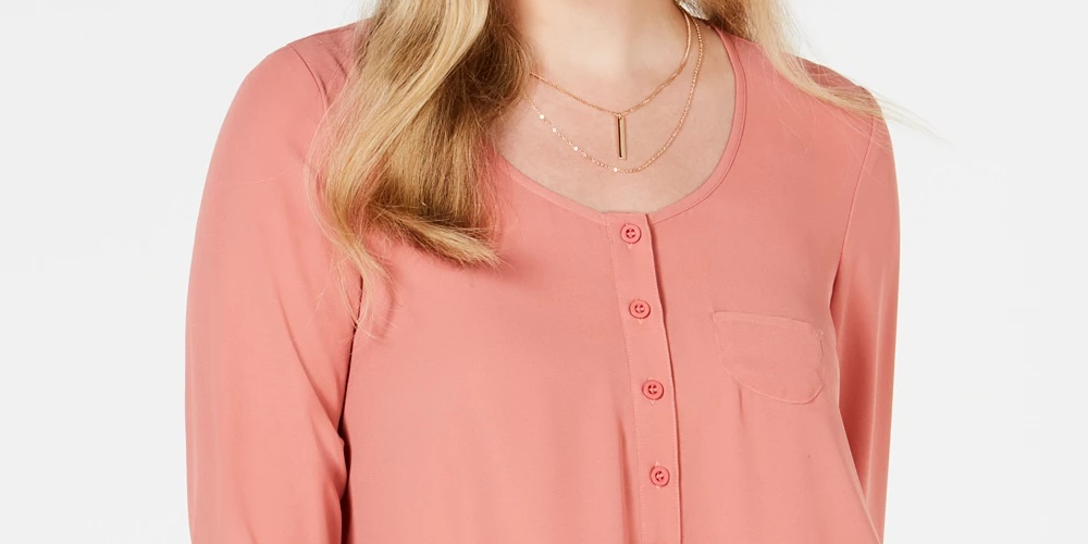 Top curto estilo feminino estilo &amp; co, laranja, tamanho pequeno