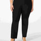 Calça reta plus size feminina Charter Club, preta, tamanho 20W