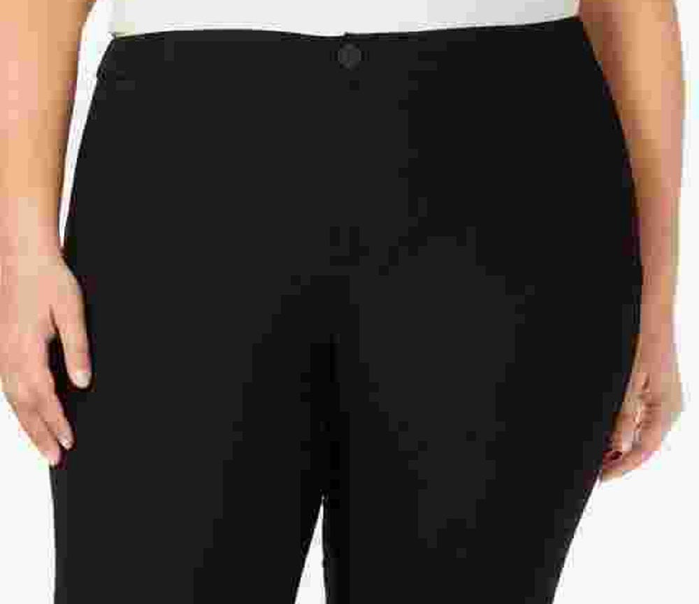 Calça reta plus size feminina Charter Club, preta, tamanho 20W