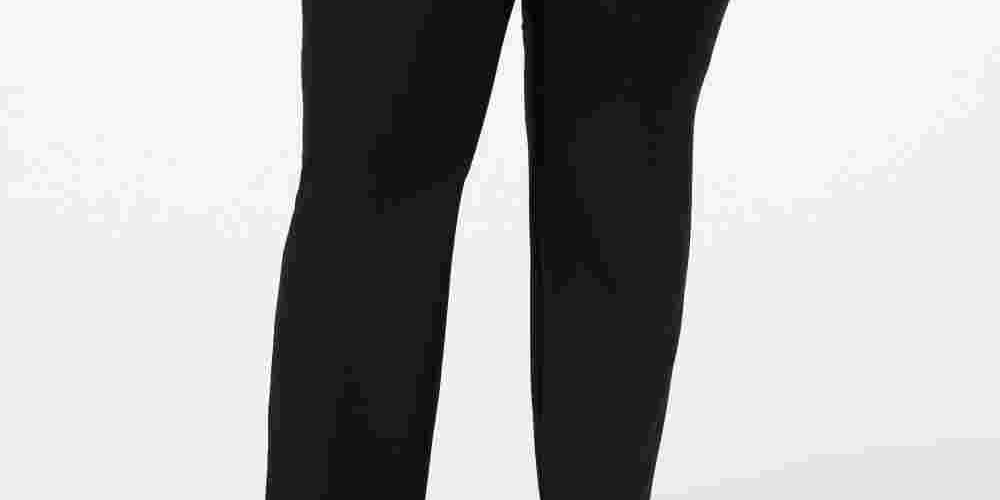 Calça reta plus size feminina Charter Club, preta, tamanho 20W