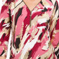 Blusa feminina com estampa de zíper JM Collection, roxa, tamanho pequeno