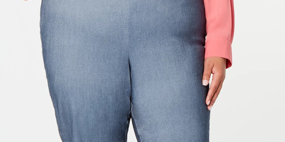 Calça skinny feminina Charter Club Tummy Control, azul, tamanho 22W