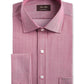 Camisa social masculina Tasso Elba Classic/Regular Fit, sem passar, de algodão Supima, com punho francês, lisa, espinha de peixe, vermelha, tamanho 34-35