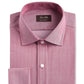 Camisa social masculina Tasso Elba Classic/Regular Fit, sem passar, de algodão Supima, com punho francês, lisa, espinha de peixe, vermelha, tamanho 34-35