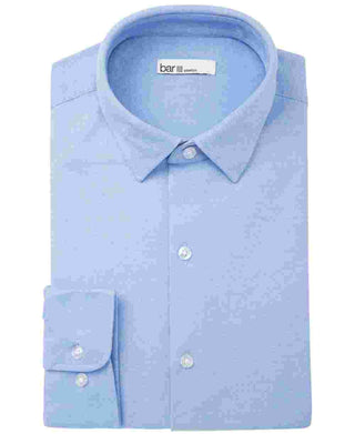 Camisa social masculina Bar III azul claro mesclada tamanho marinho 17,5-36X37