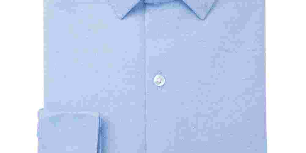 Camisa social masculina Bar III azul claro mesclada tamanho marinho 17,5-36X37