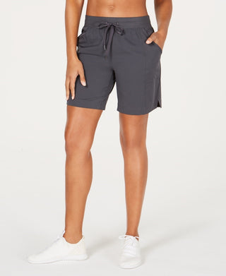 Ideology Women's 7 Woven Shorts Grey Size Large