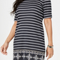 Vestido estampado feminino Karen Scott, preto, tamanho pequeno GG