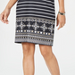 Vestido estampado feminino Karen Scott, preto, tamanho pequeno GG