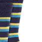 Meias Alfani Masculinas Multi-Listras Azul Marinho Tamanho Regular