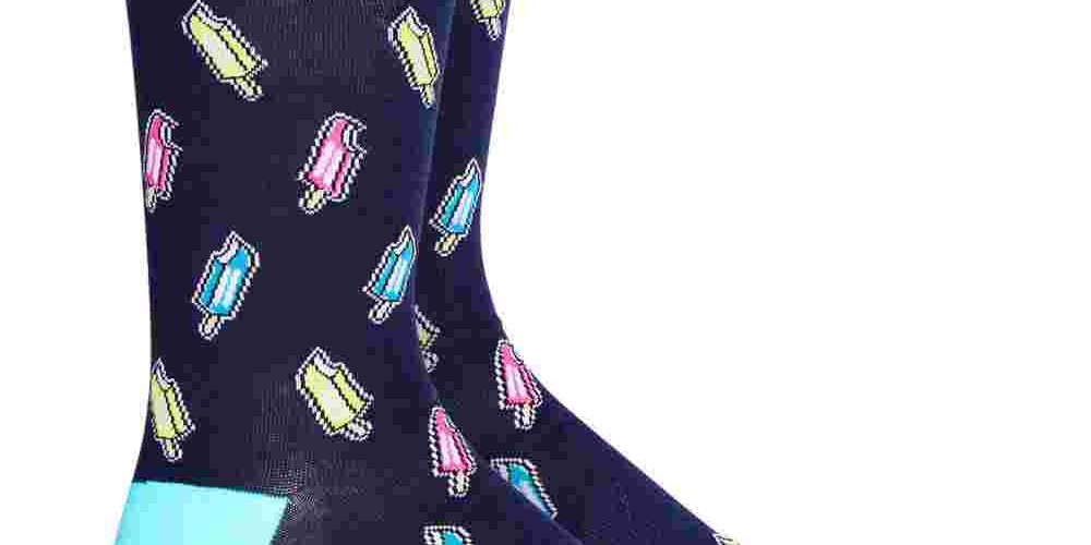 Meias Ice Pops Masculinas Bar III Azul Marinho Tamanho Regular