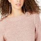 Suéter feminino de malha metálica Petites da INC International Concepts, rosa, tamanho pequeno