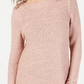 Suéter feminino Petite Shine da INC International Concepts, rosa, tamanho pequeno