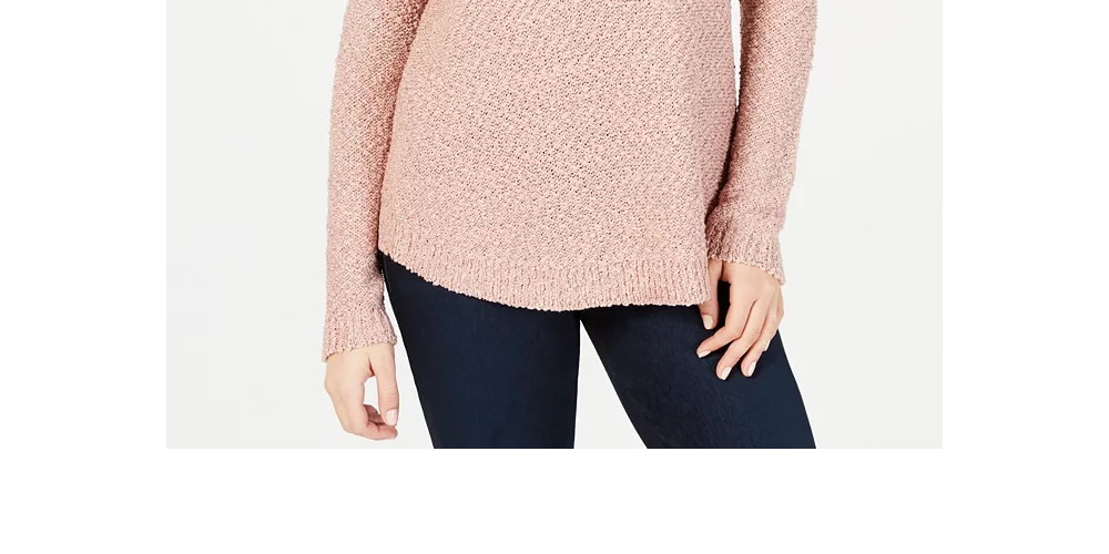 Suéter feminino Petite Shine da INC International Concepts, rosa, tamanho pequeno