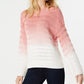 Suéter de malha trançada ombré feminino da INC International Concepts, branco, tamanho X-S
