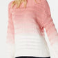Suéter de malha trançada ombré feminino da INC International Concepts, branco, tamanho X-S