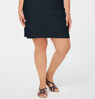 Charter Club Women's Plus Size Pull-On Skirt  Bright Blue Size Petite Small