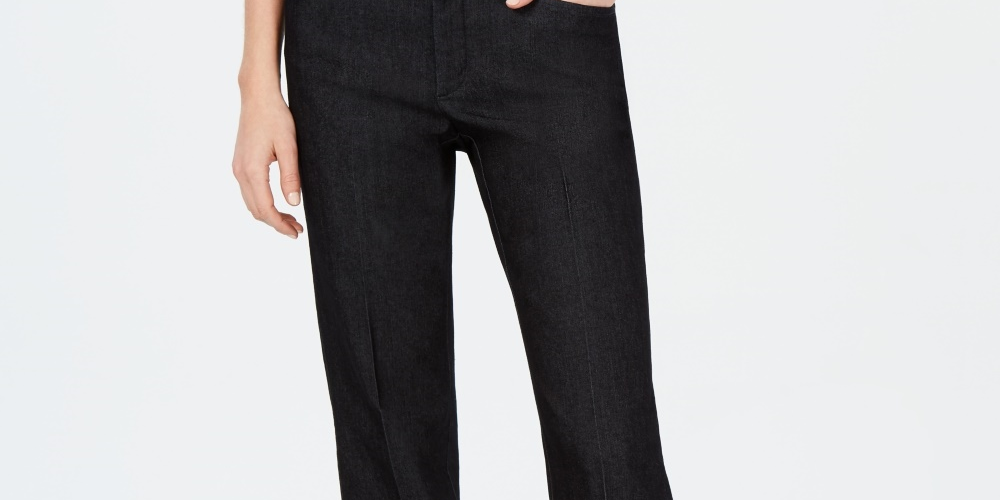 Calça jeans feminina Charter Club preta tamanho 12 pequena