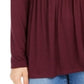 Top drapeado com renda frontal feminino Style &amp; Co, tamanho XX-G, roxo médio