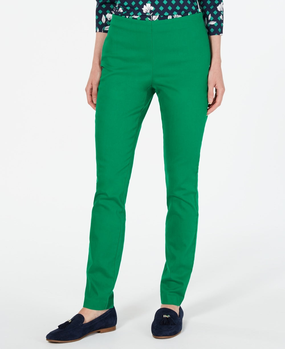 Calça skinny feminina Charter Club Chelsea Stretch Twill, verde, tamanho 2, pequena
