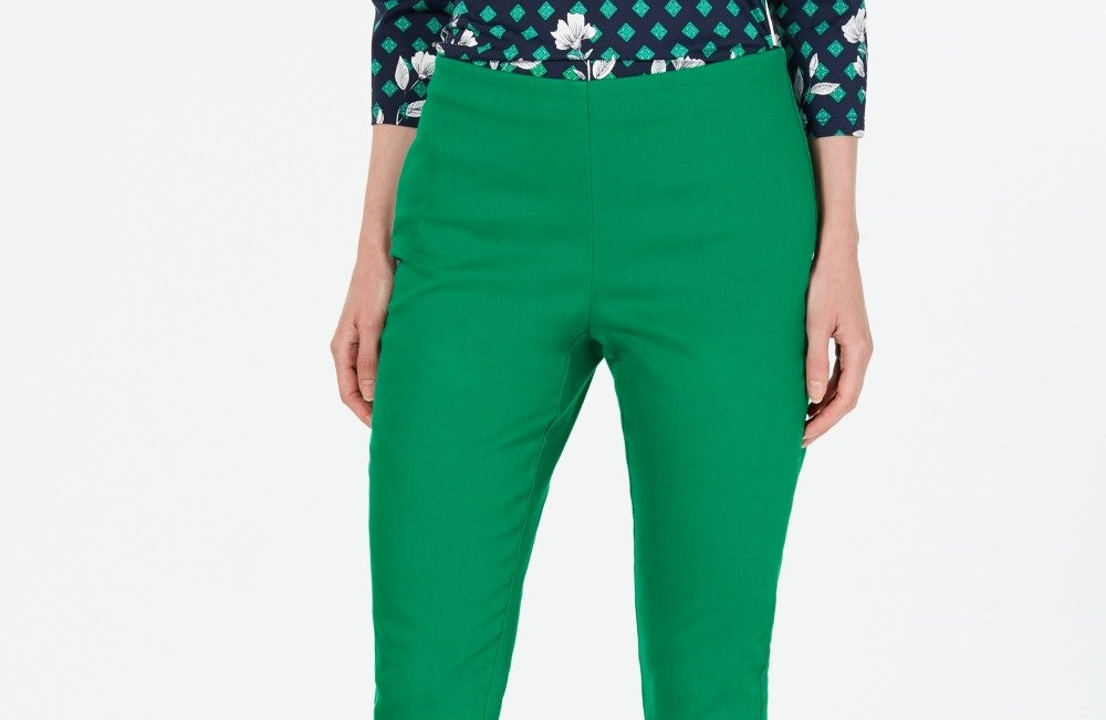 Calça skinny feminina Charter Club Chelsea Stretch Twill, verde, tamanho 2, pequena
