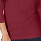 Camisa Henley de algodão feminina Karen Scott, tamanho pequeno, vermelha, pequena, pequena e média