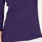 Karen Scott Blusa feminina de algodão com decote redondo, roxa, tamanho pequeno grande