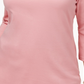 Karen Scott Blusa feminina plus size de algodão com decote redondo, rosa escuro, tamanho 0X