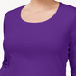 Karen Scott Blusa Plus Size Feminina de Algodão com Decote Redondo Roxo Tamanho 0x