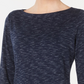 Karen Scott Blusa Feminina Gola Canoa Space Dyed Preta Tamanho X-G
