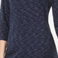 Karen Scott Blusa Feminina Gola Canoa Space Dyed Preta Tamanho X-G