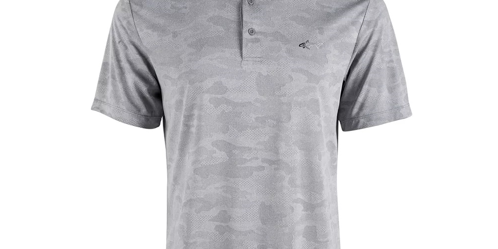 Polo camuflado masculino Attack Life Jacquard cinza tamanho XX-G