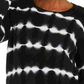 Blusa feminina de algodão tie-dye da INC International Concepts, preta, tamanho pequeno