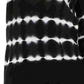 Blusa feminina de algodão tie-dye da INC International Concepts, preta, tamanho pequeno