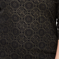Blusa feminina estampada Karen Scott, manga 3-4, preta, tamanho 0X