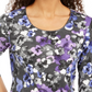 Karen Scott Blusa Feminina Estampada Manga 3/4 - Cinza - Tamanho Pequeno - Médio