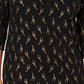 Karen Scott Feminino Petite Girafa-Estampa Henleyx-Pequeno Preto Tamanho Pequeno