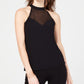 INC International Concepts Top Halter Feminino Petite Illusion Preto Tamanho Pequeno