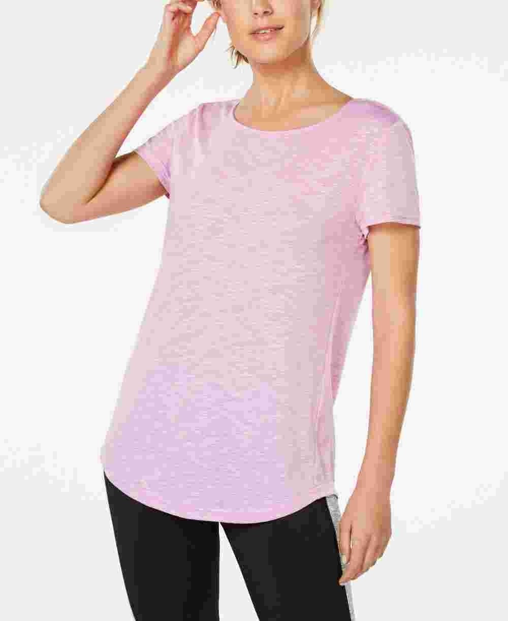 Camiseta feminina Ideology com costas cruzadas, rosa escuro, tamanho X-S
