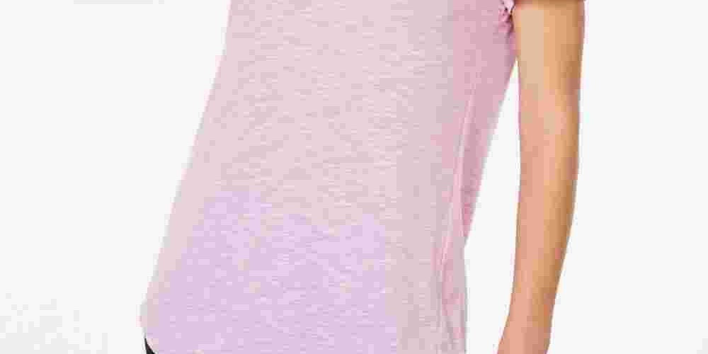 Camiseta feminina Ideology com costas cruzadas, rosa escuro, tamanho XX-G