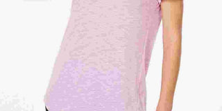 Ideology Women's Cross-Back T-Shirt  Dark Pink Size XX-Large