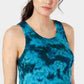 Ideology Regata Feminina Tie Dye Criss Cross Back Turq/Aqua Tamanho Médio